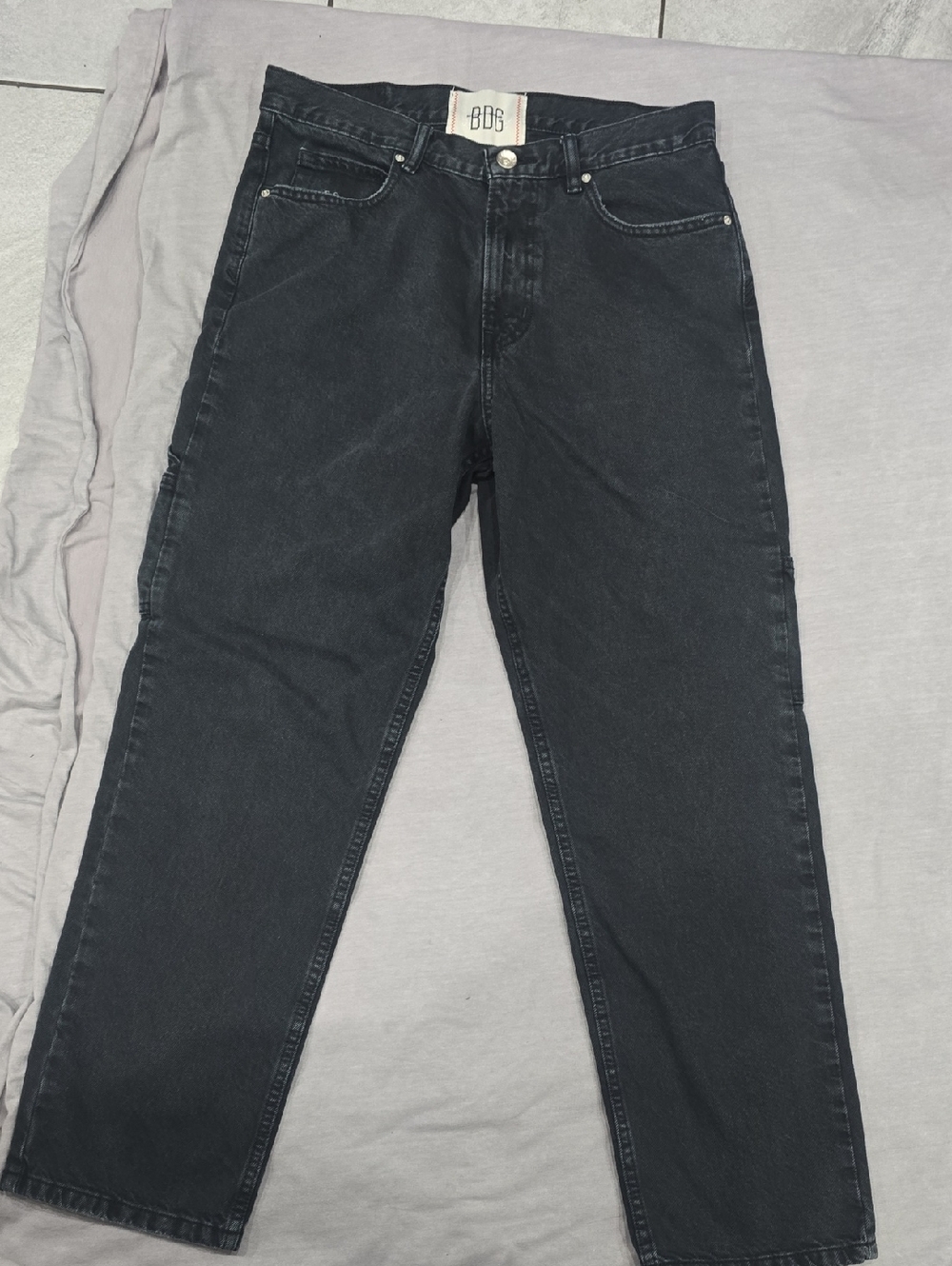 BDG Men's Washed Black Relaxed Jeans